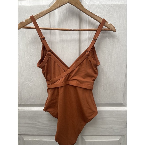 NWOT Andie The Cove One Piece Swimsuit Burnt Orange Chestnut XS / Small - Picture 3 of 3